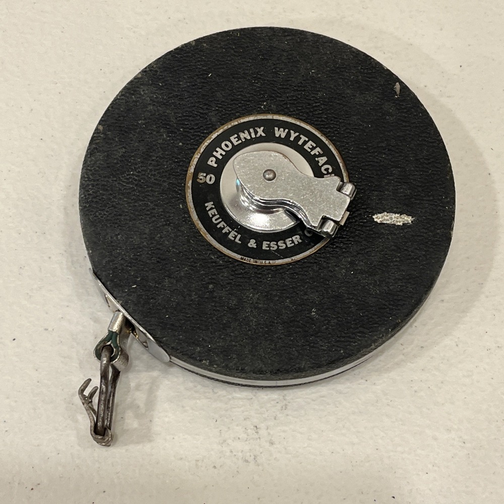 Vintage Keuffel & Esser Co. Stevens Wyteface‎ 50 Ft. Measuring Tape